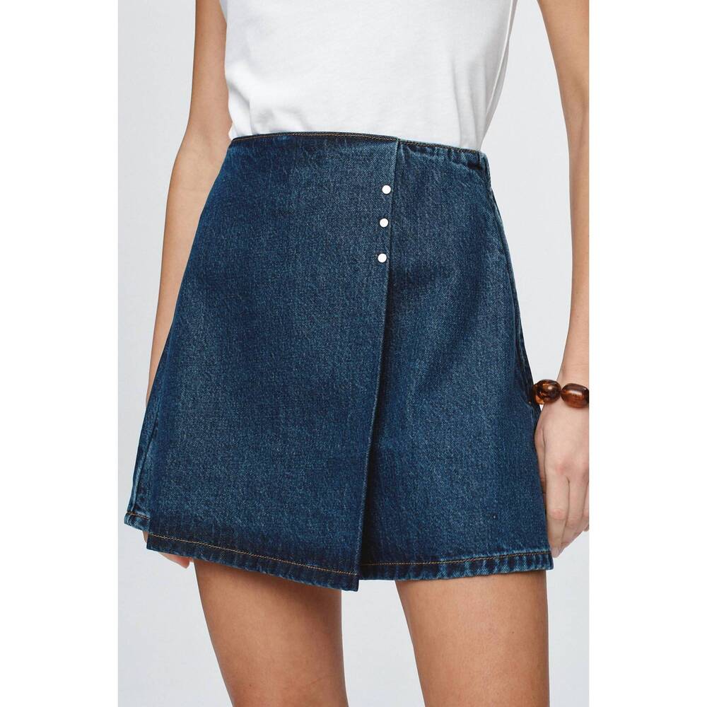 NEW MARLE rivet skirt in blue